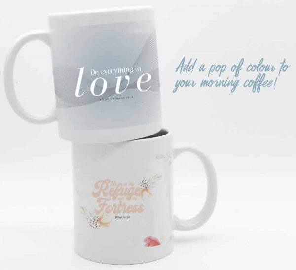 Mug - do everything in love - refuge and fortress